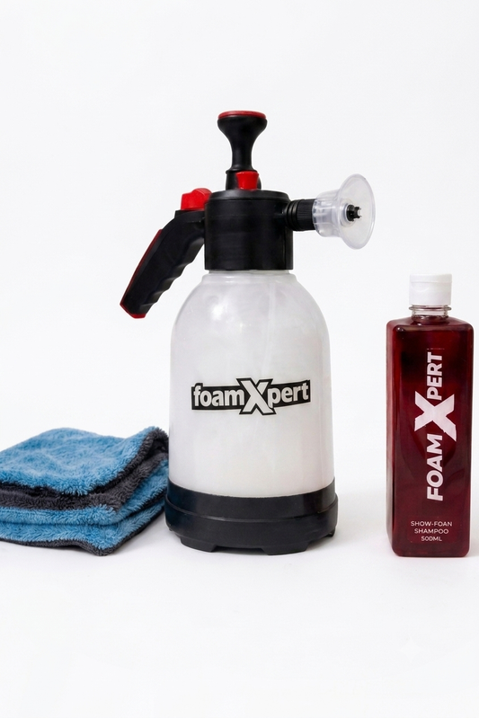 FoamXpert combo– Foam Sprayer, 1200gsm Microfiber cloth , Foam Shampoo