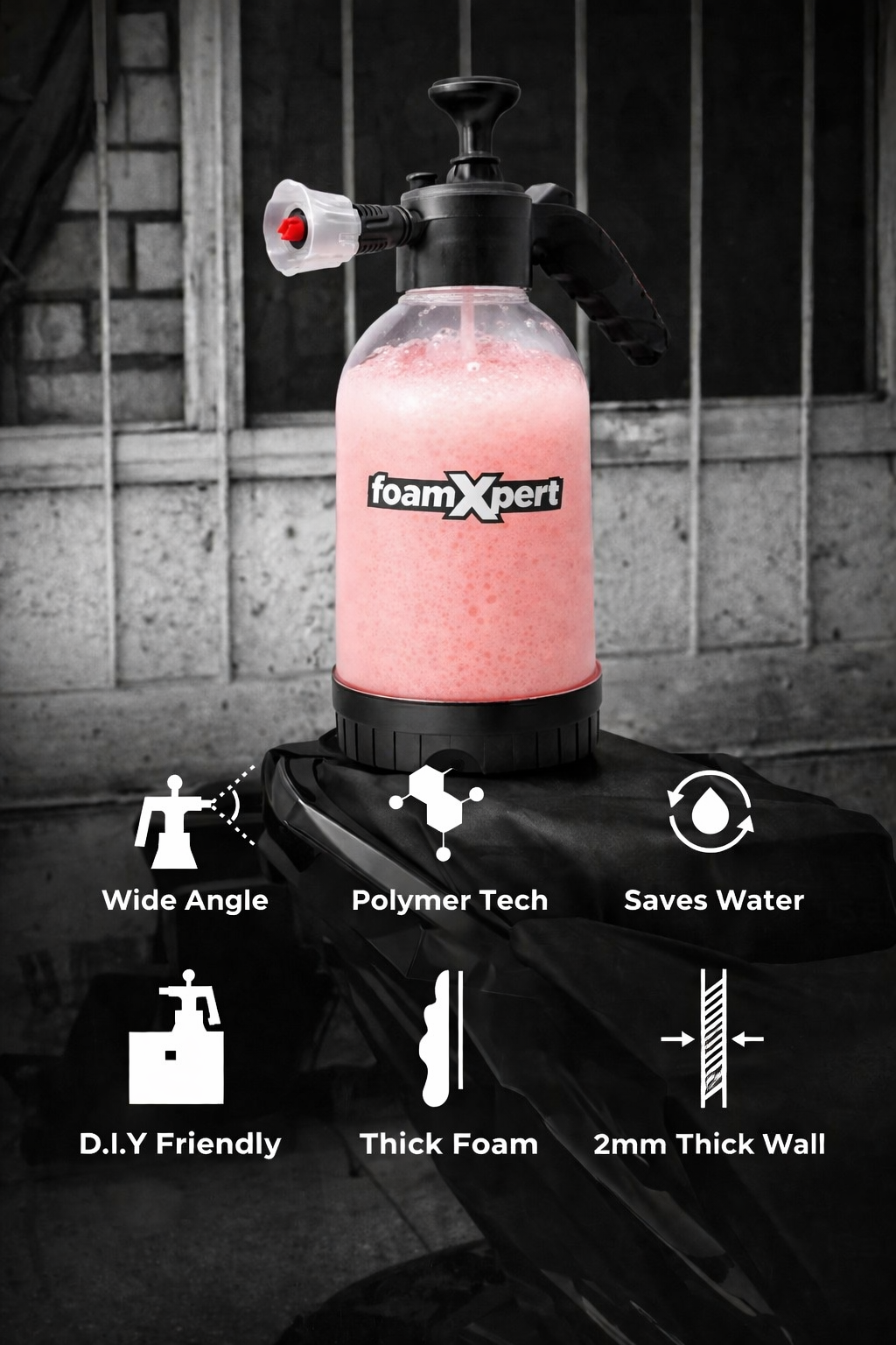 FoamXpert Foam Sprayer – High Pressure Foam Cannon (2L)