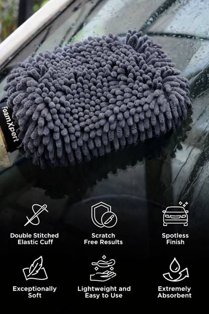 FoamXpert Microfiber Wash Mitt – Scratch Free (11) inch
