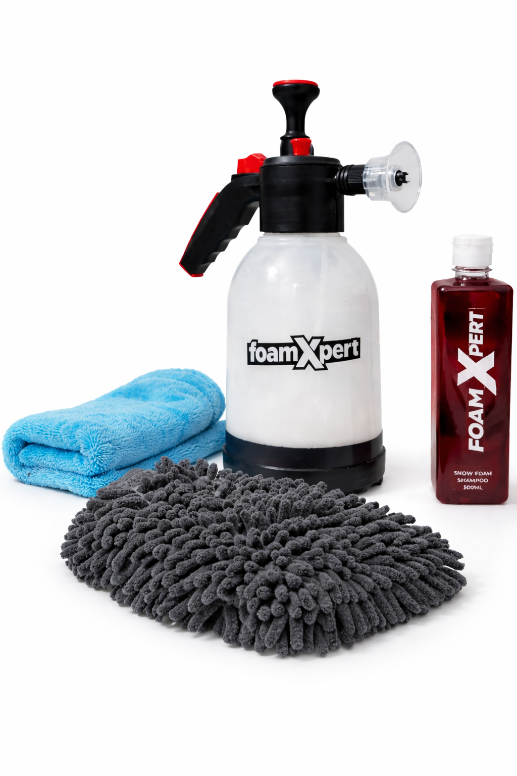 FoamXpert combo– Foam Sprayer, Microfiber cloth and Mitt , Foam Shampoo